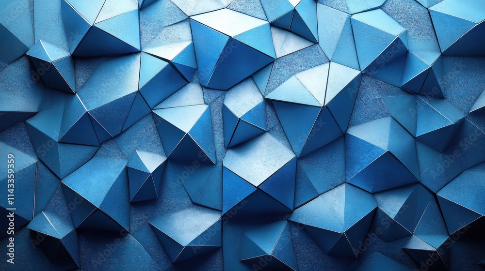 Fototapeta premium abstract 3d render blue geometric background modern desig