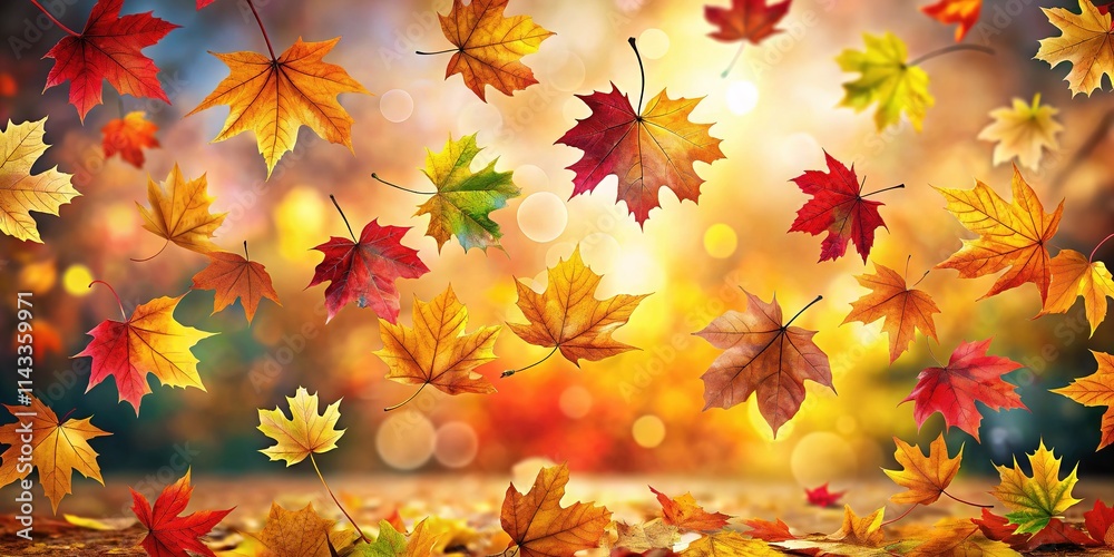 Autumn Leaves Shopping Bags & Banners AI Art - Print Design Autumn Leaves Shopping Bags & Banners AI Art - Print Design