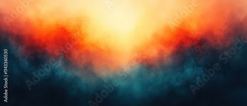 Orange Teal Beige Yellow Gradient Background with Grainy Texture Effect for Posters Banners and Headers