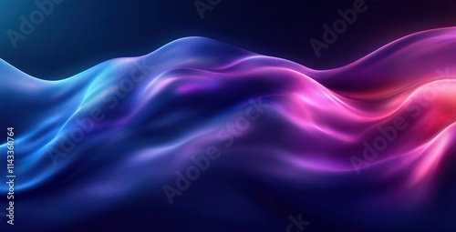 Wallpaper Mural Abstract Wave Design in Deep Blue and Vibrant Purple with Ambient Light Torontodigital.ca