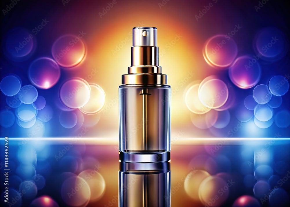 Elegant Skincare Bottle on Reflective Surface - AI Photography Elegant Skincare Bottle on Reflective Surface - AI Photography
