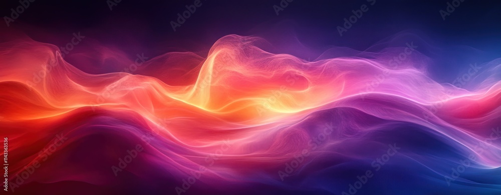 Obraz premium Abstract Fluid Shapes Gradient Red Purple Soft Lighting Modern Minimalism