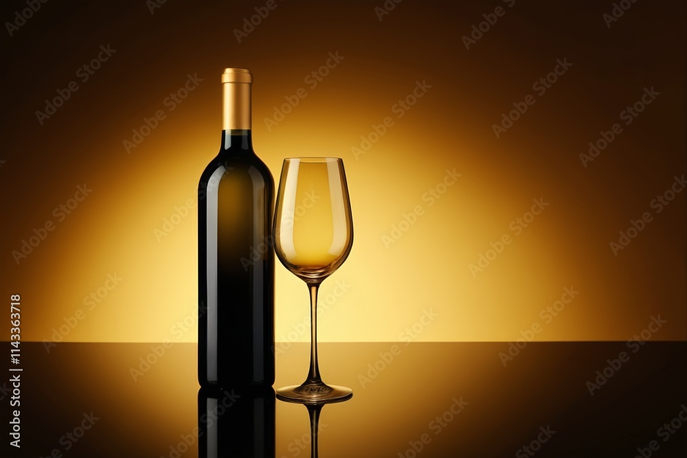 there is a bottle of wine and a glass of wine on a table there is a bottle of wine and a glass of wine on a table