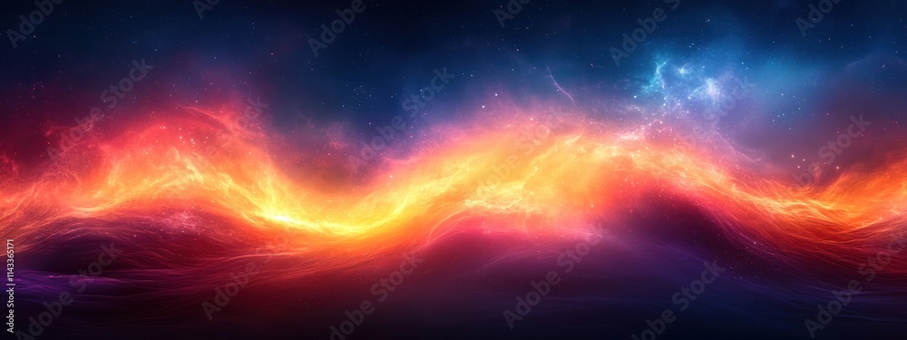 Obraz premium Vibrant Gradient Abstract Background Smooth Transition Blue to Orange Modern Digital Art Poster Cover Design