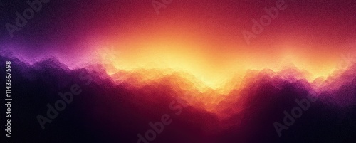 Vibrant Abstract Composition Purple Orange Gradient Glowing Light Digital Painting Dreamy Atmosphere