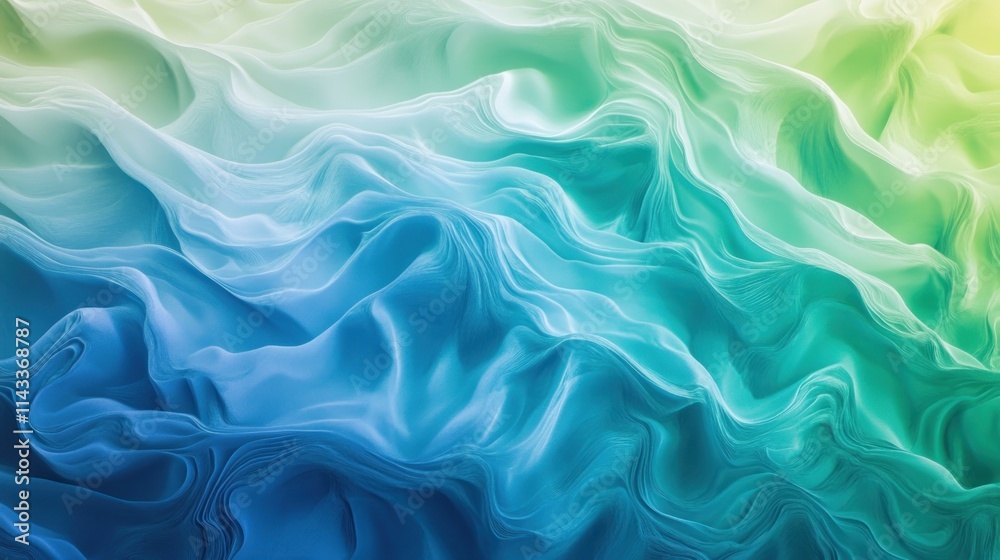 Abstract waves of blue and green, creating a fluid and dynamic texture. Abstract waves of blue and green, creating a fluid and dynamic texture.
