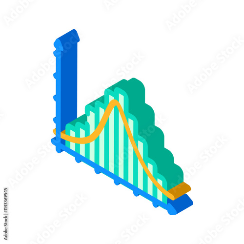 histogram big data isometric icon vector. histogram big data sign. isolated symbol illustration