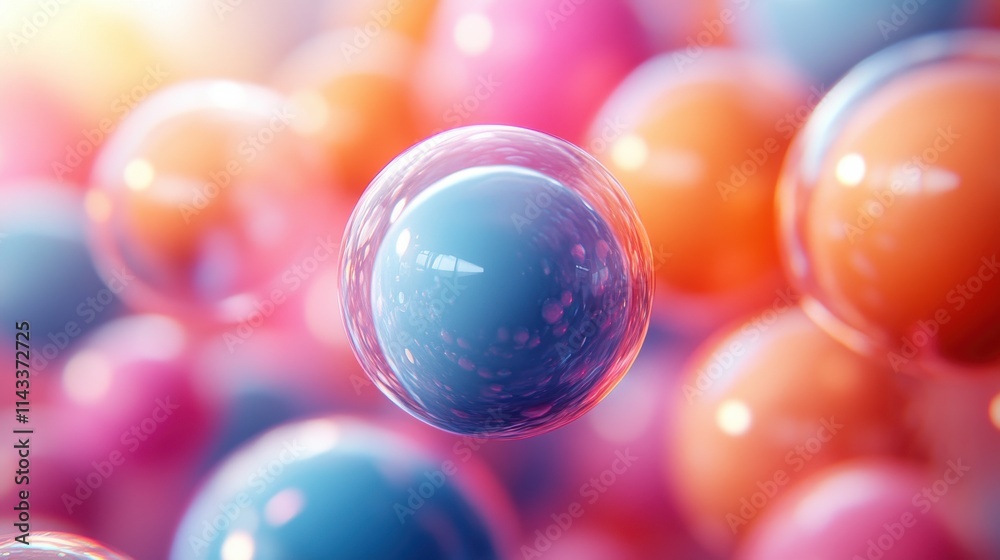 abstract 3d render of composition with colorful spheres modern background desig abstract 3d render of composition with colorful spheres modern background desig