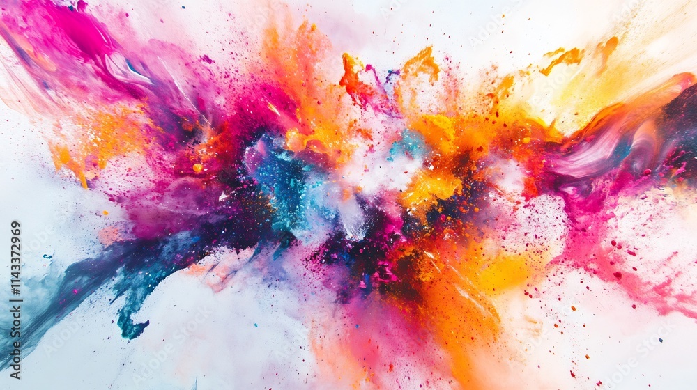 Vivid colors exploding and swirling together. Vivid colors exploding and swirling together.