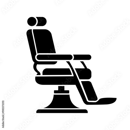 barbershop chair silhouette for interior vector illustration design
