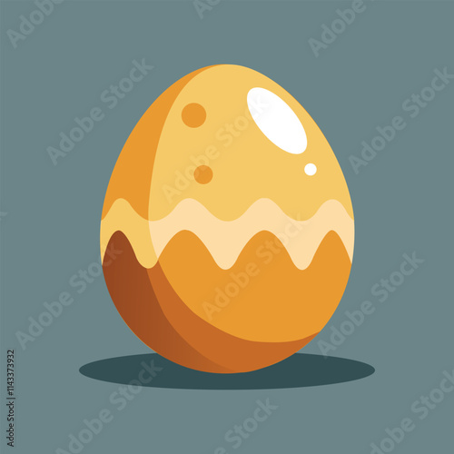 An egg vector design in cartoon style