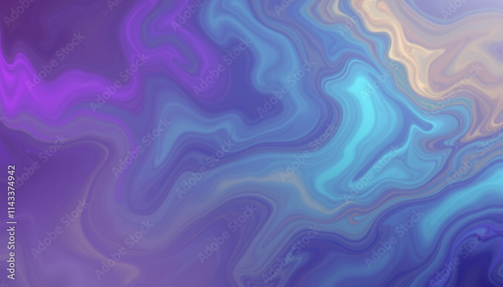 Fototapeta premium Abstract Swirling Pastel Blue Purple Background