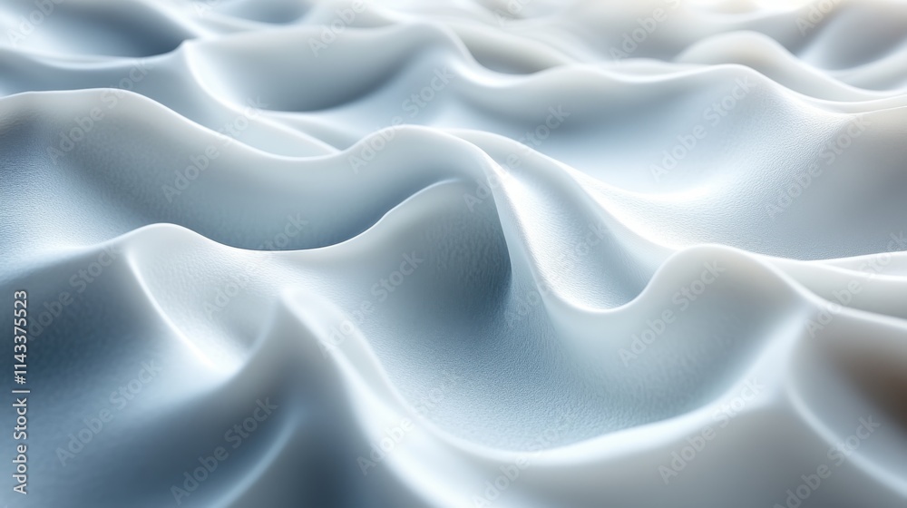 Obraz premium abstract 3d render white background with wavy lines modern animation motion design seamless looped vide