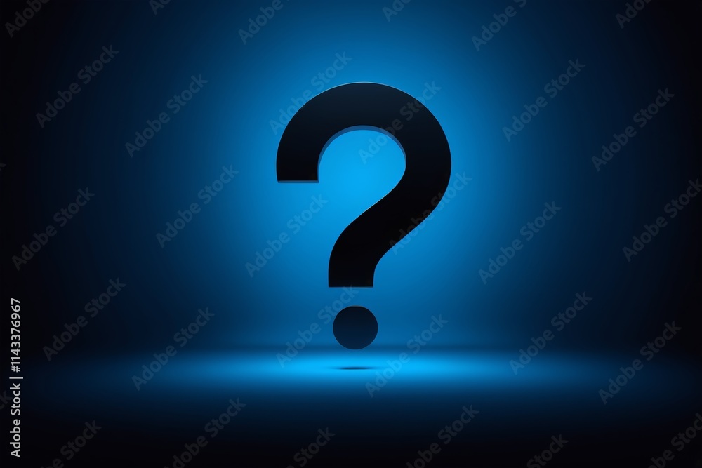 a close up of a black question mark on a blue background a close up of a black question mark on a blue background