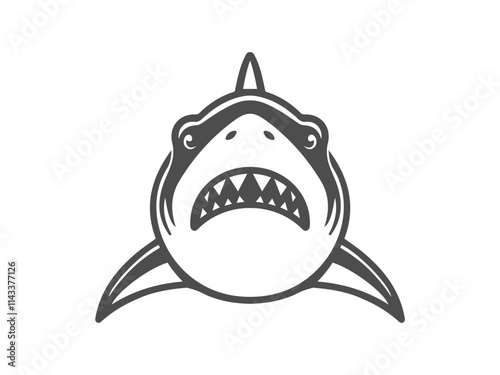 Great White Shark vector blac...