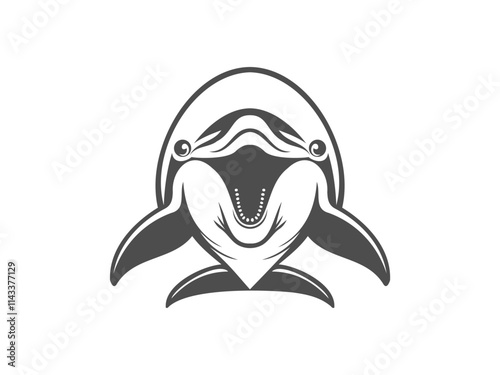 bottlenose dolphin vector bla...