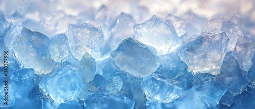 Ice Texture Background Hyperrealism Blue Crystalline Frozen Tundra Icy Cubes