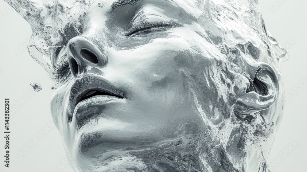 abstract human head 3d render modern desig abstract human head 3d render modern desig