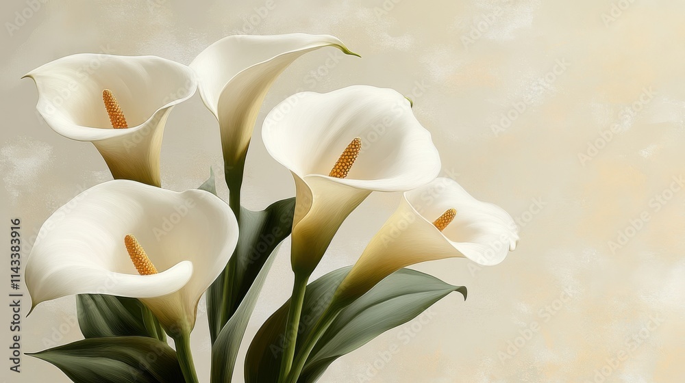 Obraz premium beautiful call lily clipart isolated on white background call lily