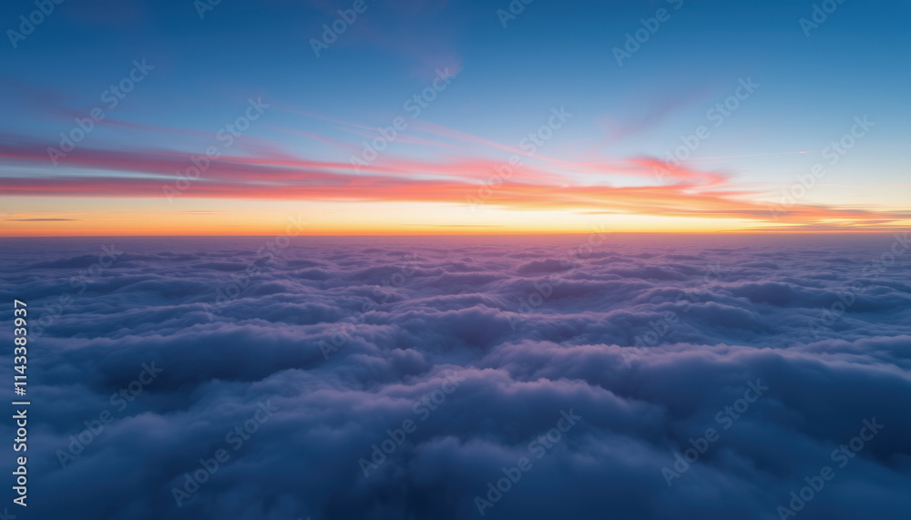 Sunset Sky Above a Sea of Clouds Sunset Sky Above a Sea of Clouds