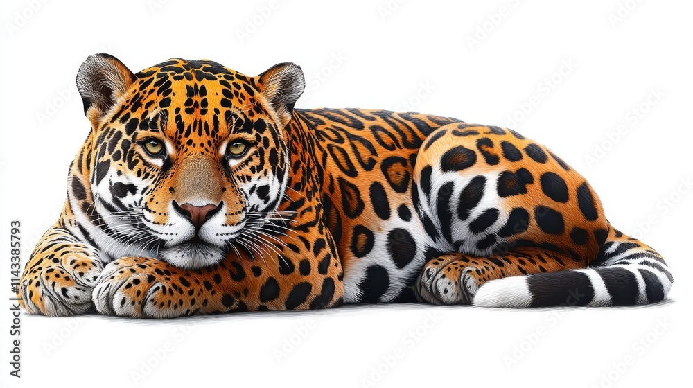 Obraz premium beautiful jaguar clipart isolated on white background jaguar