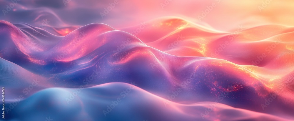 Abstract Gradient Background with Pink and Blue Glowing Waves Soft Lighting Dreamlike Texture Abstract Gradient Background with Pink and Blue Glowing Waves Soft Lighting Dreamlike Texture