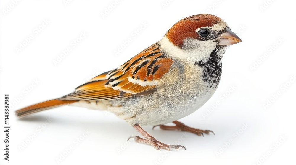 Fototapeta premium beautiful sparrow clipart isolated on white background sparrow