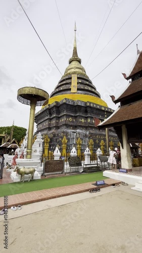 Chedi of Wat Phra That Lampang Luang, Lampang, Northern Thailand, Lanna art
