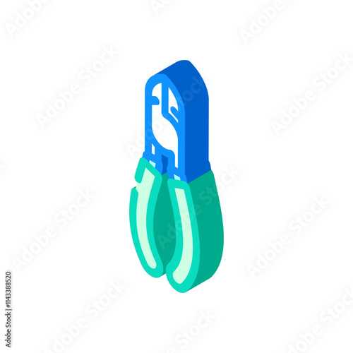 wire cutters car repair tool isometric icon vector. wire cutters car repair tool sign. isolated symbol illustration