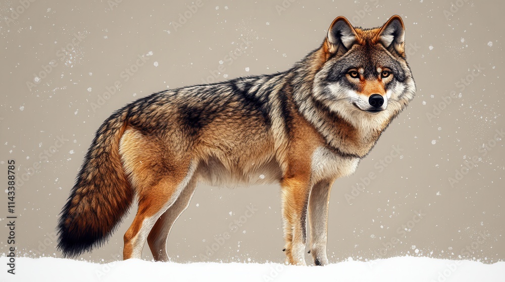 Fototapeta premium beautiful wolf clipart isolated on white background wolf