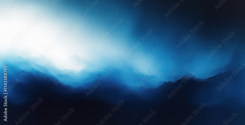 Blue Black Gradient Abstract Artwork with Soft Light Blurred Background for Banner Design Blue Black Gradient Abstract Artwork with Soft Light Blurred Background for Banner Design