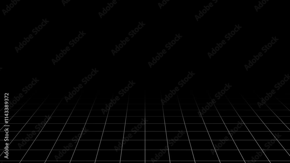 white line retro wave grid animation footage video