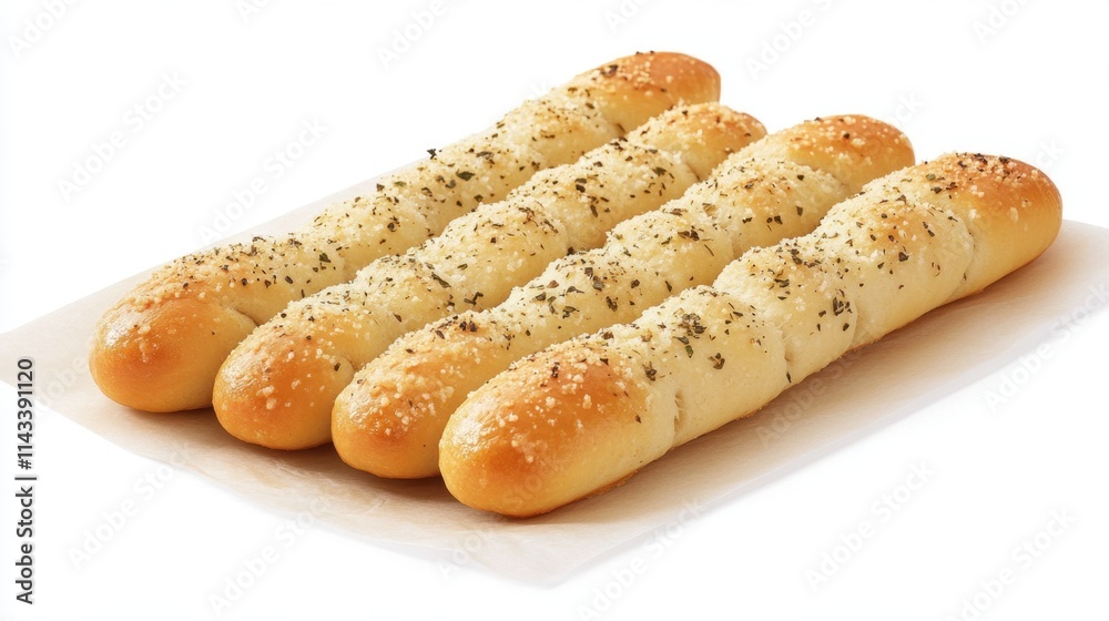 Freshly Baked Garlic Breadsticks with Herbs and Seasoning Freshly Baked Garlic Breadsticks with Herbs and Seasoning