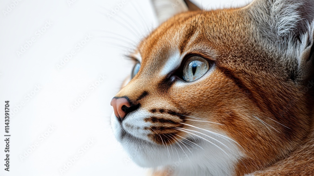 close up of caracal stock photo isolated on white background caracal close up of caracal stock photo isolated on white background caracal