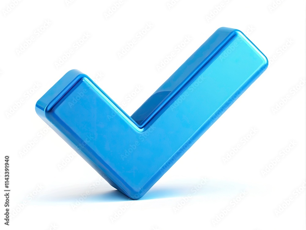 Isometric 3D Blue Checkmark: Panoramic Web Design Element, Correct, Good, Yes Symbol, Ok Button Isometric 3D Blue Checkmark: Panoramic Web Design Element, Correct, Good, Yes Symbol, Ok Button
