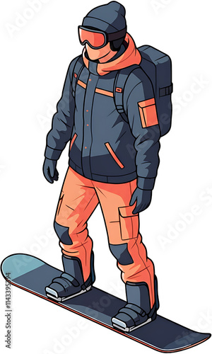 child with snowboard photo