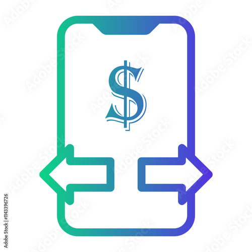 online Line Gradient Icon