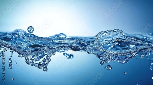 Water: Abstract Blue Liquid Texture Background