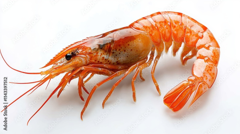 custom made wallpaper toronto digitalillustration of shrimp isolated on white background shrimp