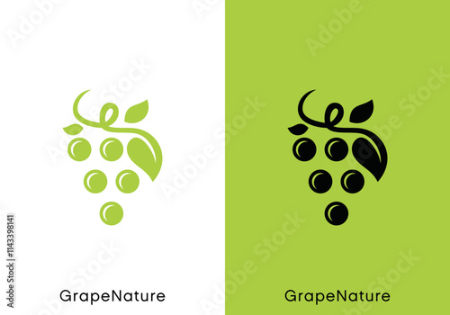 simple creative grape logo design vector	