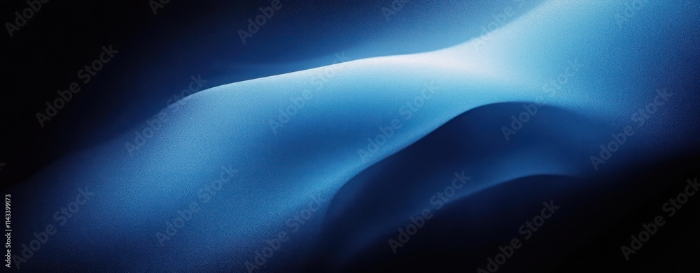 Abstract Expressionism Glowing Blue Design with Smooth Gradient and Negative Space on Dark Background Abstract Expressionism Glowing Blue Design with Smooth Gradient and Negative Space on Dark Background
