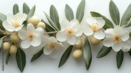 olive blossoms close up stock image isolated on white background olive blossoms fruit