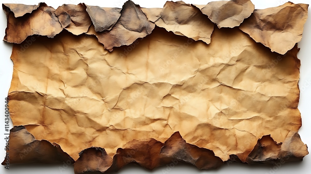 Crumpled and Burned Paper Texture Background Crumpled and Burned Paper Texture Background