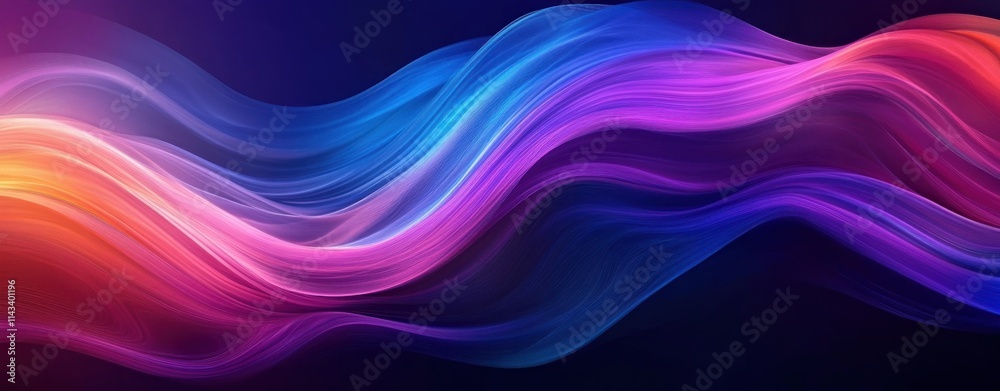 Abstract Flowing Lines in Blue Purple and Pink Shades Abstract Flowing Lines in Blue Purple and Pink Shades