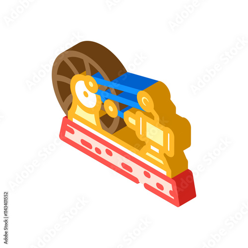 steam engine industry isometric icon vector. steam engine industry sign. isolated symbol illustration