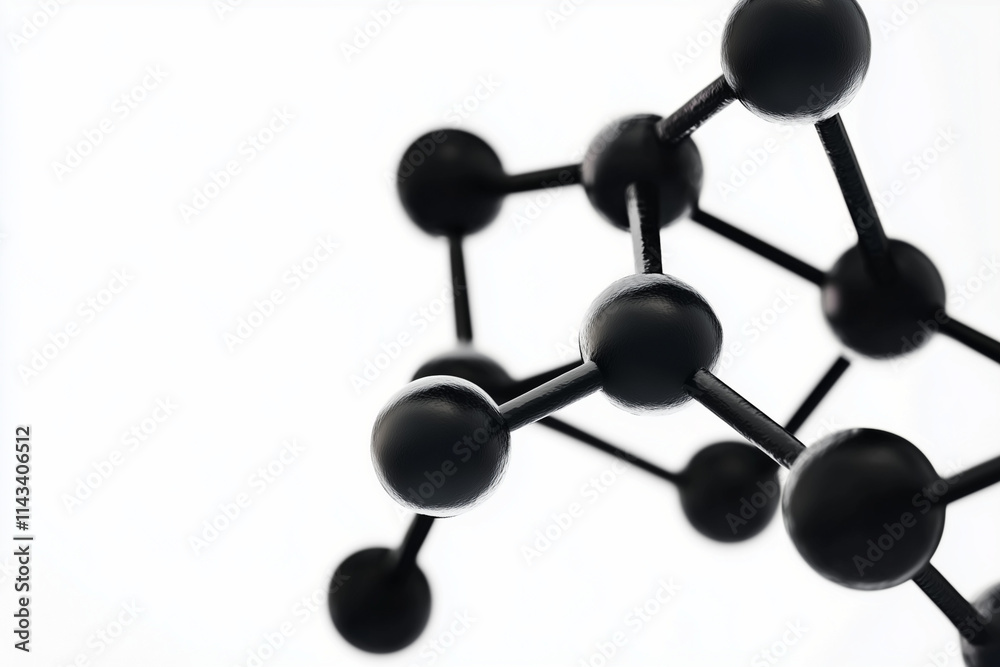 Molecular Structure Close-Up isolated on white Molecular Structure Close-Up isolated on white