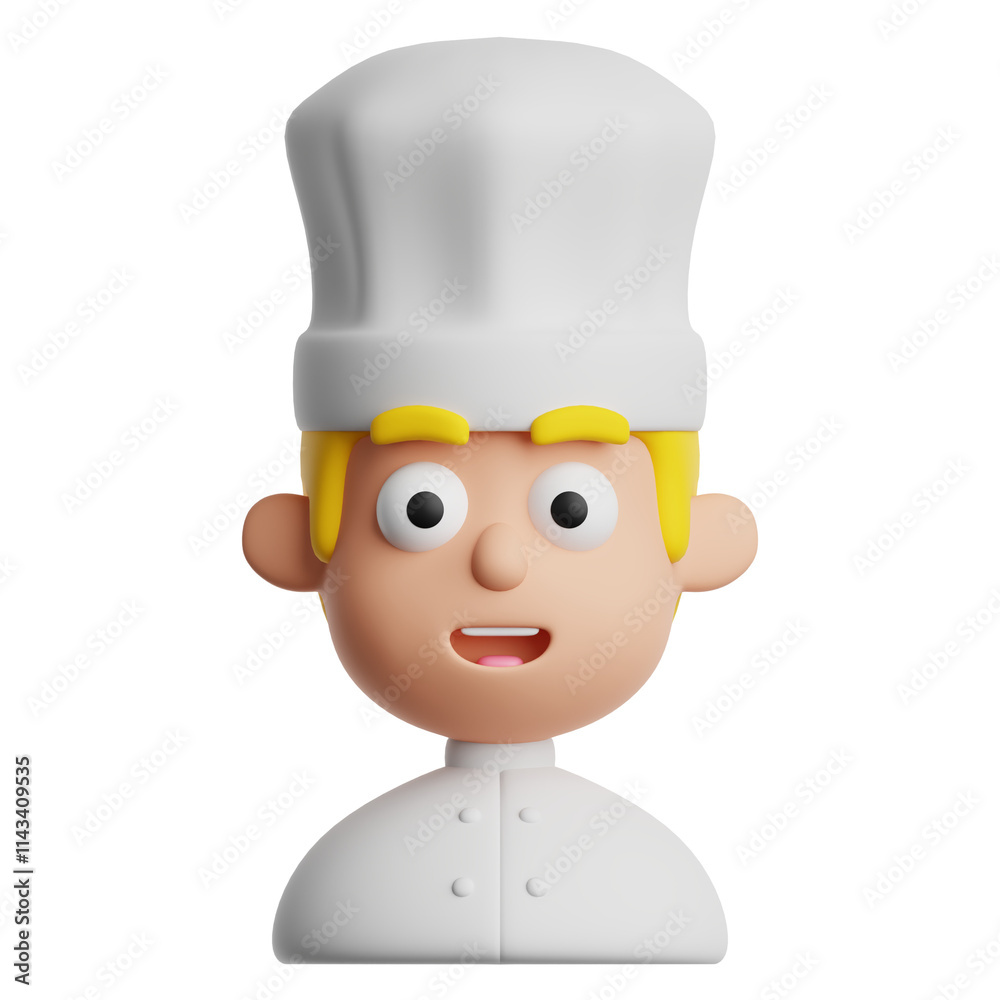 3d rendered illustration of a cartoon chef isolated on transparent background 3d rendered illustration of a cartoon chef isolated on transparent background