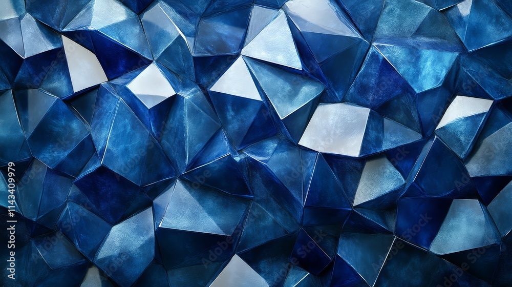 A textured pattern of blue geometric shapes, resembling crystals or gems, creating a visually striking and vibrant surface. A textured pattern of blue geometric shapes, resembling crystals or gems, creating a visually striking and vibrant surface.