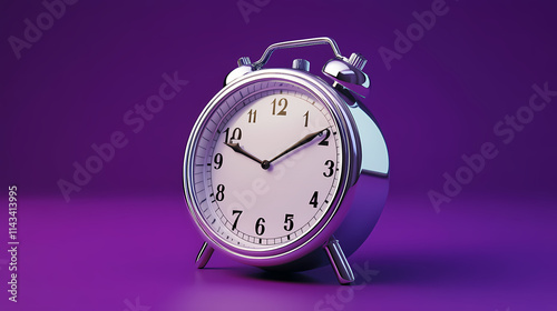 Wallpaper Mural A 3d rendered colorful stopwatch with a purple background. Chronos. Illustration Torontodigital.ca