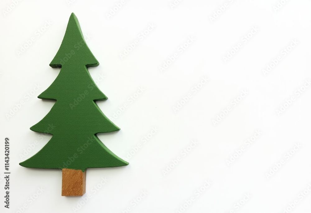 Charming Natural Christmas Tree on a White Background: Perfect for Holiday Decor and Festive Celebrations